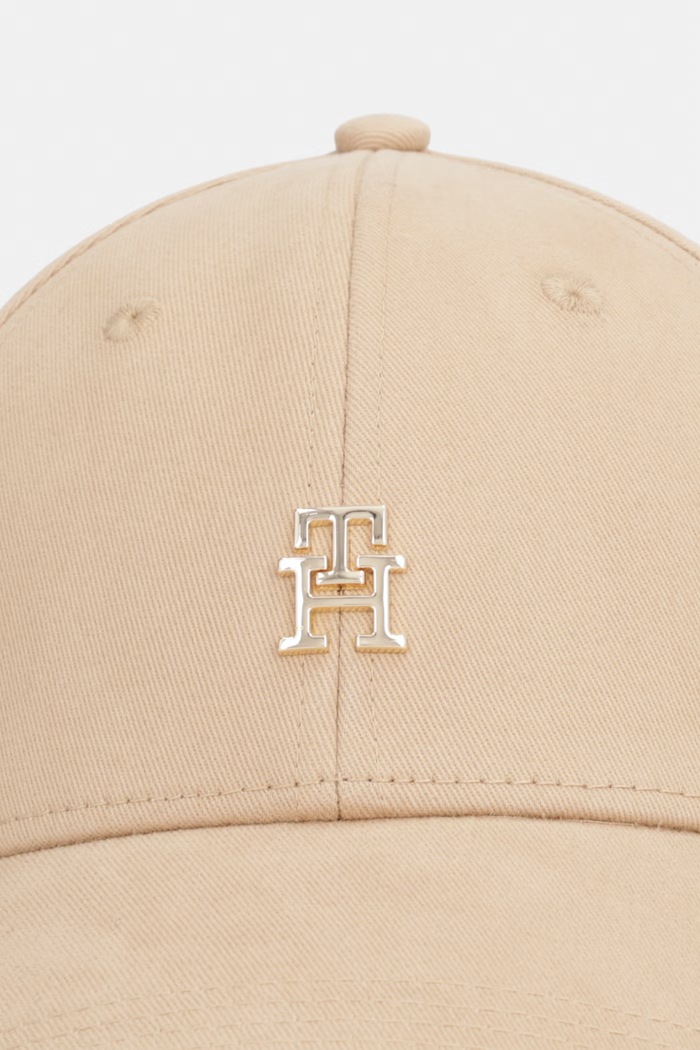 Tommy Hilfiger czapka z daszkiem damska bawełniana AW0AW17631 beżowy SS26