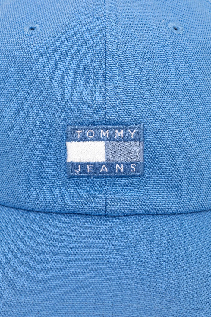Bombažna bejzbolska kapa Tommy Jeans AW0AW17580 modra AW25