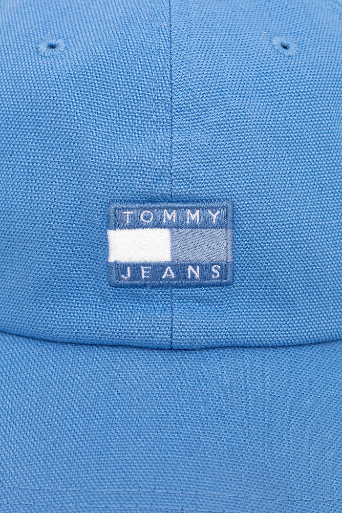 Bombažna bejzbolska kapa Tommy Jeans AW0AW17580 modra AW25
