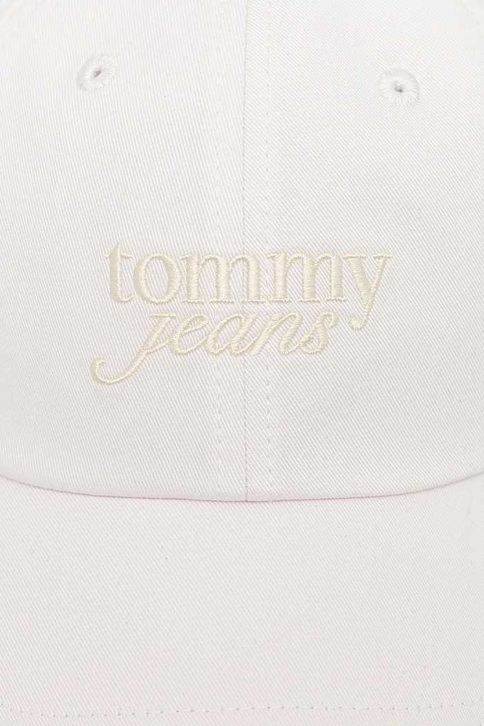 Tommy Jeans czapka z daszkiem bawełniana AW0AW17815 biały AW25