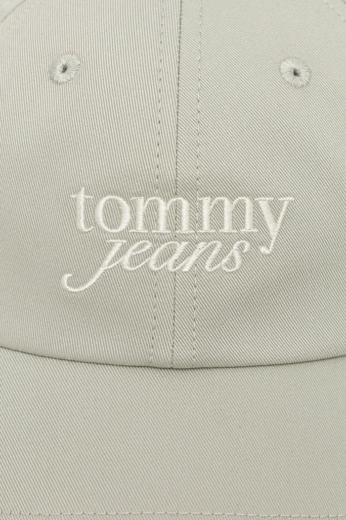 Tommy Jeans czapka z daszkiem bawełniana AW0AW17815 zielony AW25