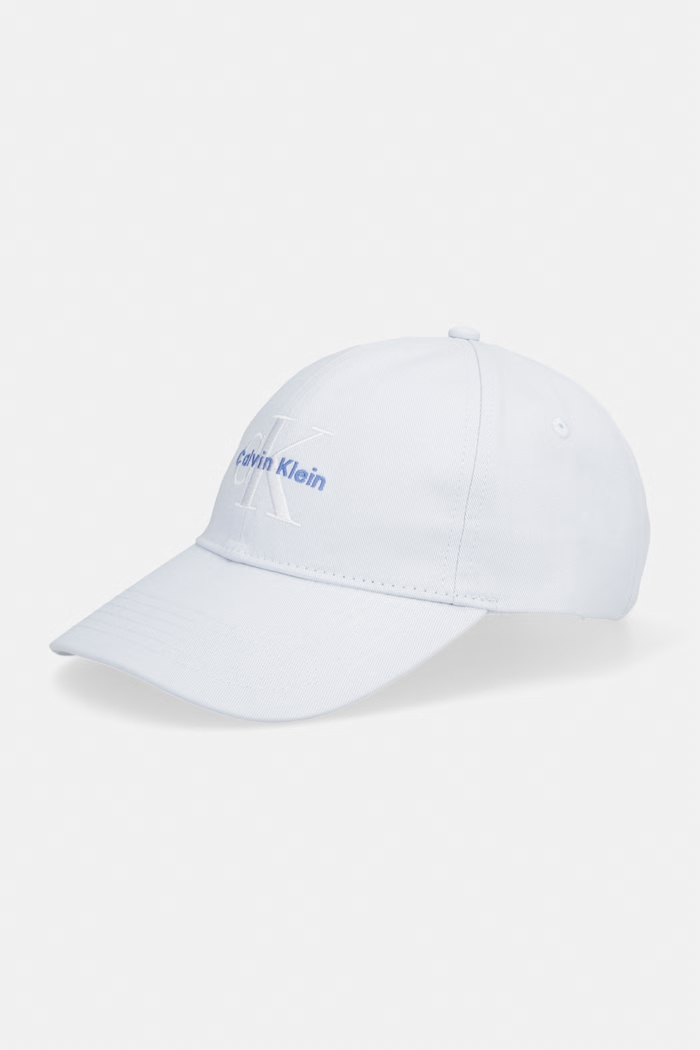 Calvin Klein czapka z daszkiem damska bawełniana niebieski LV04K5026G