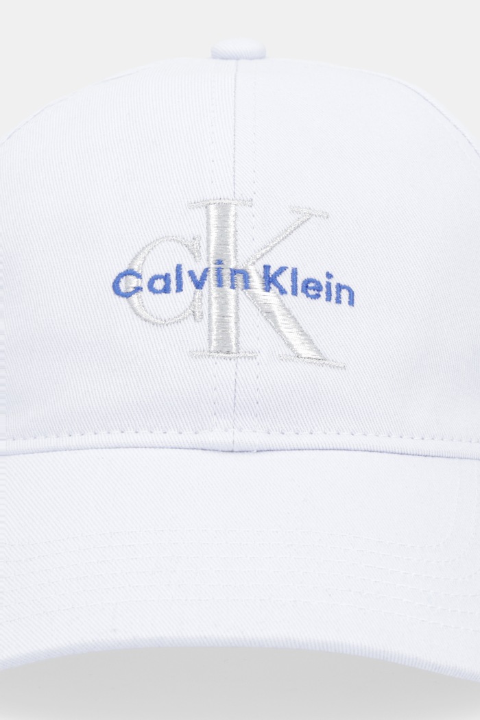 Calvin Klein čiapka so šiltom dámska bavlnená LV04K5026G modrá SS26