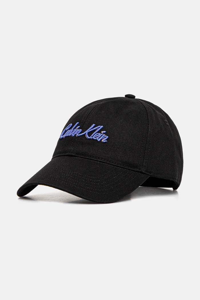 Calvin Klein șapcă de baseball din bumbac bumbac negru LV04K5044G
