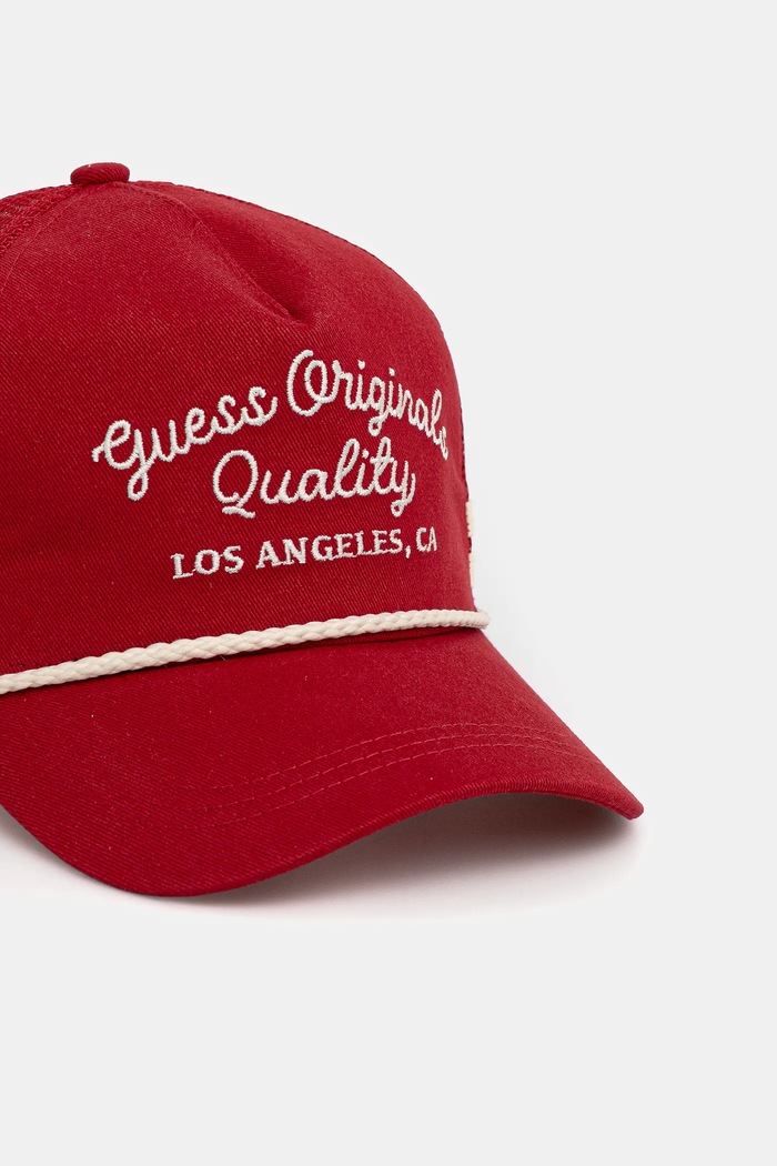 Bavlněná baseballová čepice Guess Originals VINTAGE M5YZ04.WO07T burgundské AW25