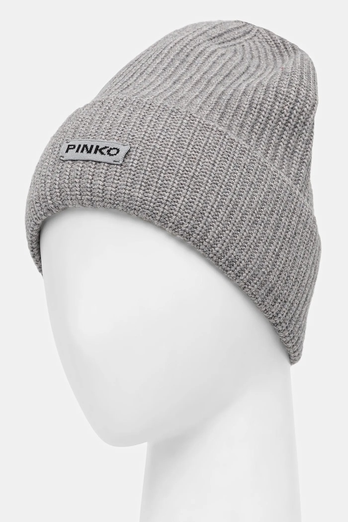 Čiapka s prímesou vlny Pinko 105993.A2Z4 sivá AW25