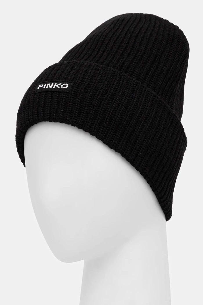 Čepice s příměsí vlny Pinko 105993.A2Z4 černá AW25