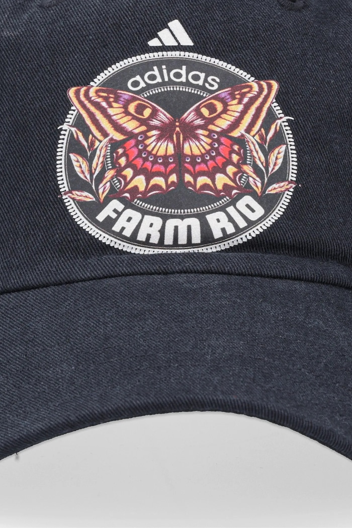 adidas șapcă de baseball din bumbac x Farm Rio JN2681 negru AW25
