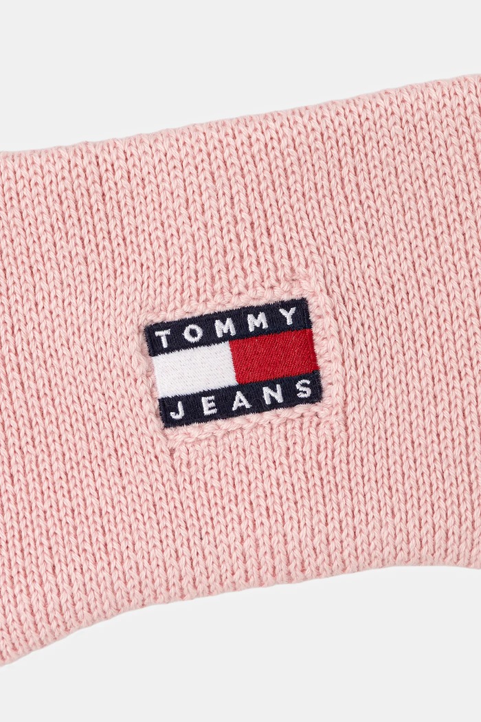 Pamučni rajf Tommy Jeans AW0AW17898 roza AW25