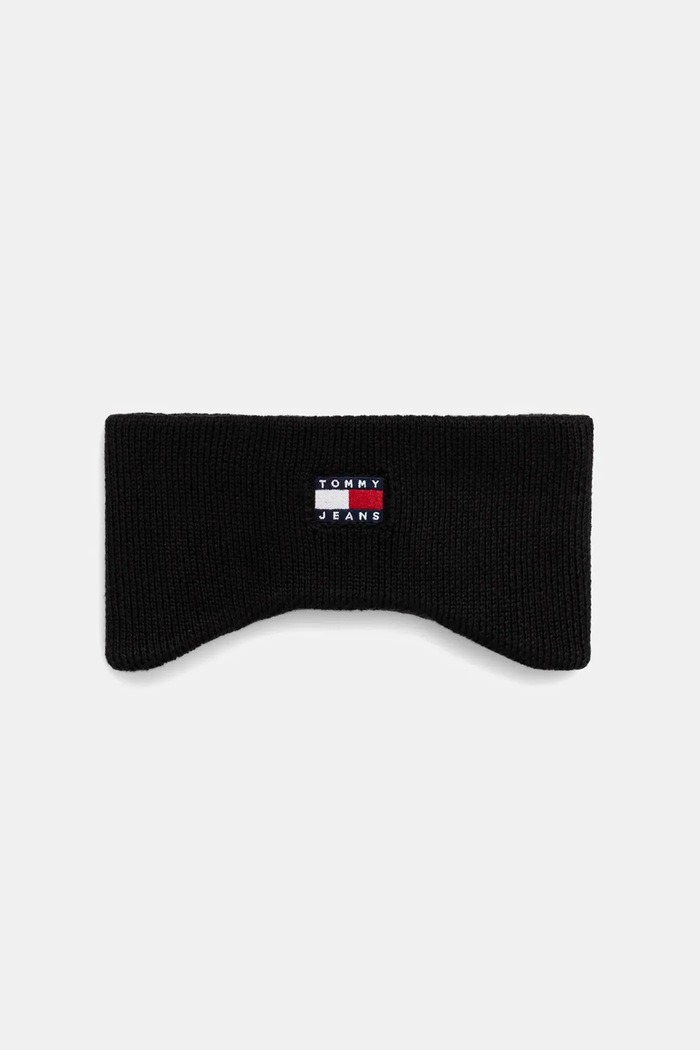 Pamučni rajf Tommy Jeans pamuk crna AW0AW17898