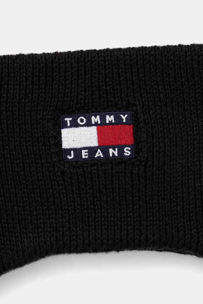 Pamučni rajf Tommy Jeans AW0AW17898 crna AW25