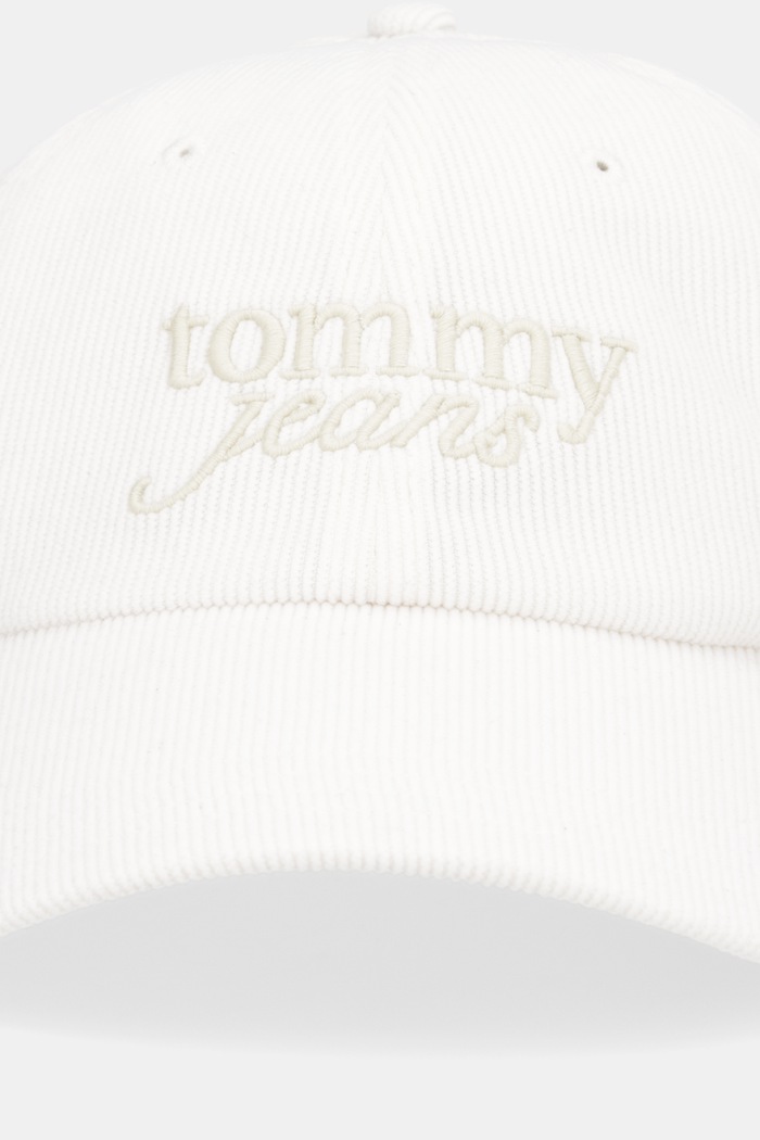 Tommy Jeans șapcă de baseball din catifea AW0AW17908 bej AW25