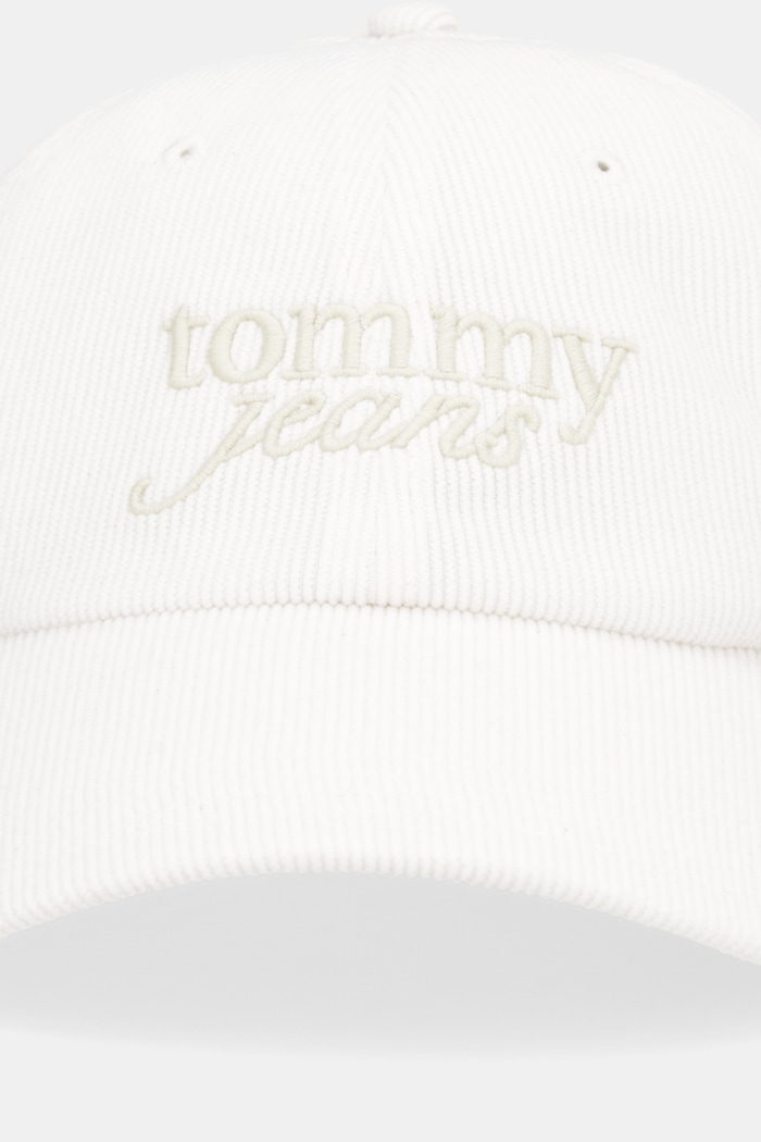 Tommy Jeans șapcă de baseball din catifea AW0AW17908 bej AW25