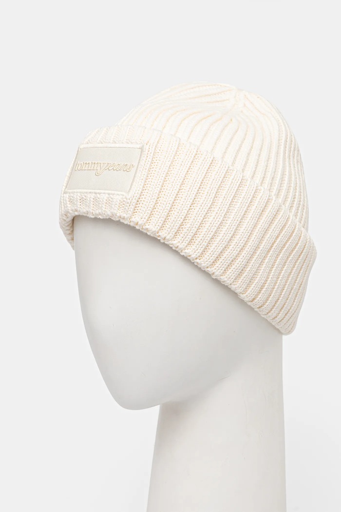 Tommy Jeans căciulă din bumbac AW0AW17909 bej AW25