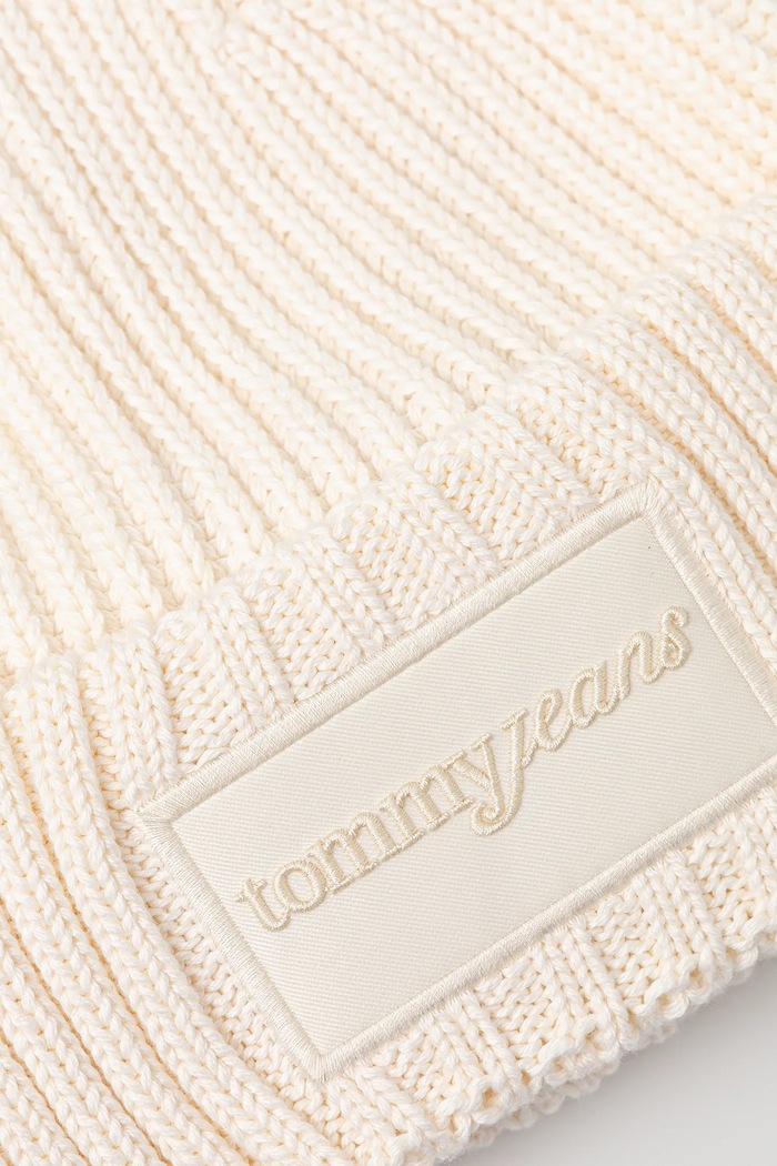 Accesorii Tommy Jeans căciulă din bumbac AW0AW17909 bej