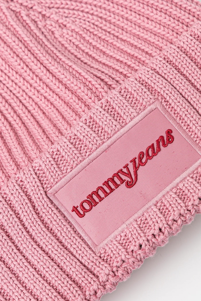 Accesorii Tommy Jeans căciulă din bumbac AW0AW17909 roz
