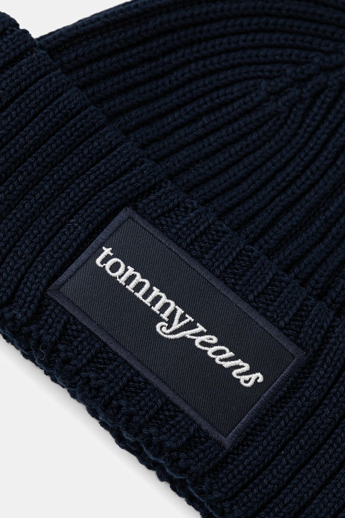 Accesorii Tommy Jeans căciulă din bumbac AW0AW17909 bleumarin