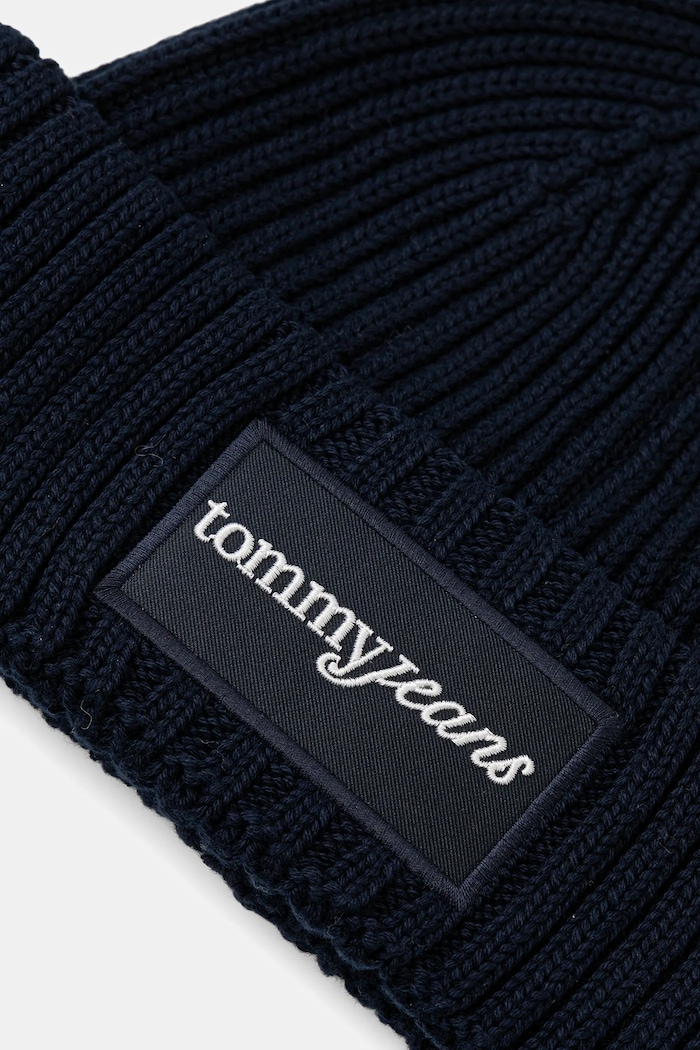 Accesorii Tommy Jeans căciulă din bumbac AW0AW17909 bleumarin