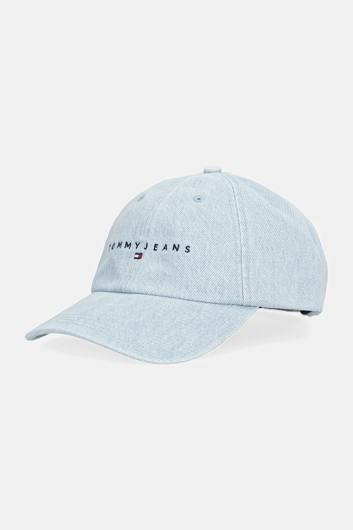 Tommy Jeans Czapka z daszkiem jeansowa niebieski AW0AW17912