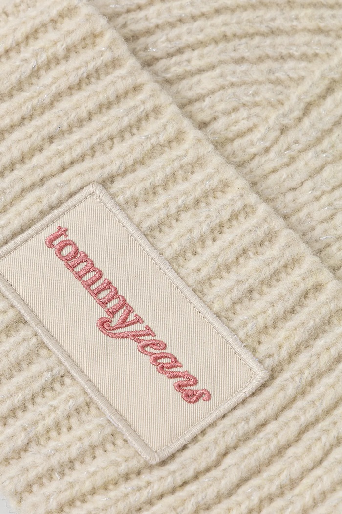 Čiapka s prímesou vlny Tommy Jeans AW0AW17984 béžová NC25