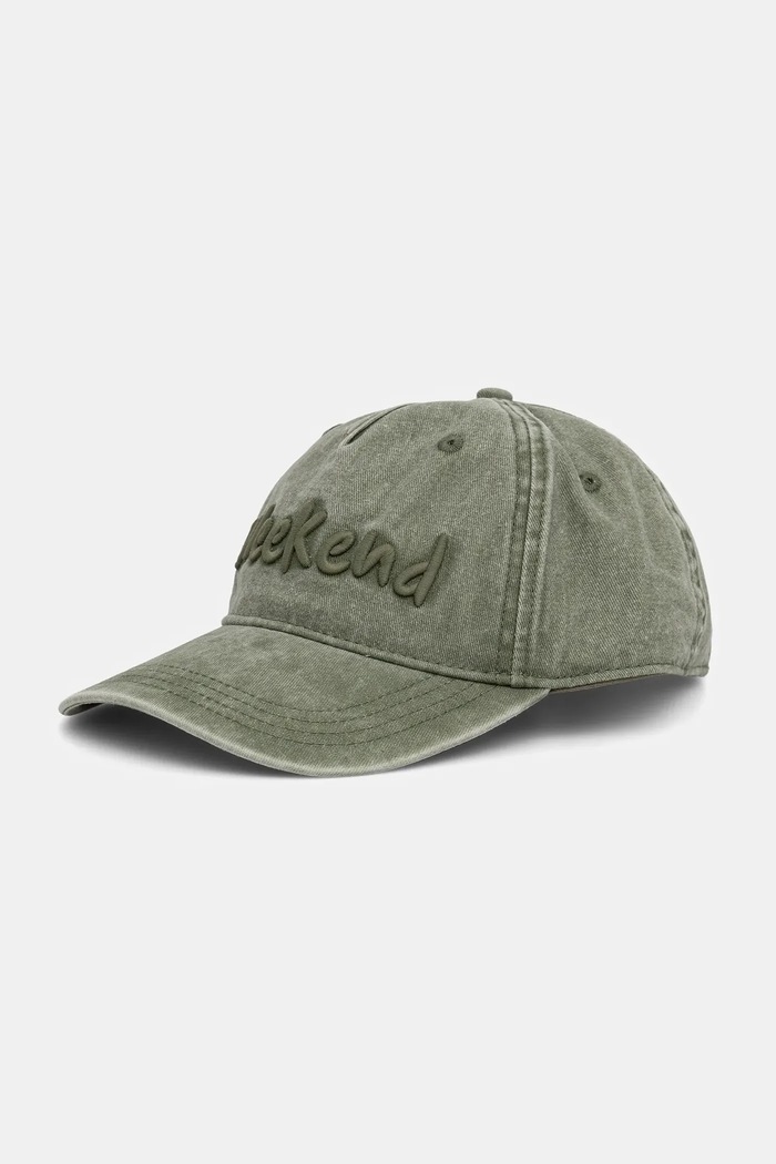 Weekend Max Mara Șapcă de baseball din bumbac BRUNO verde 2525576024600