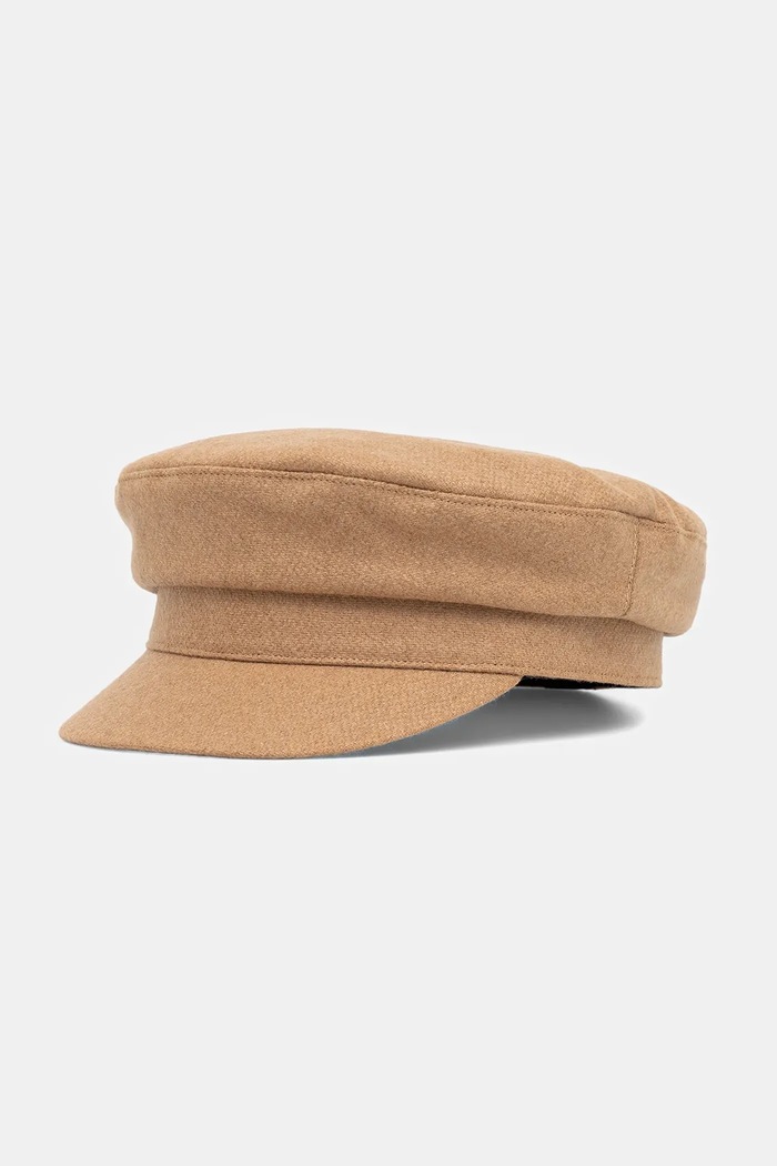 Weekend Max Mara kaszkiet wełniany ANGORA wełna beżowy 2525576044600