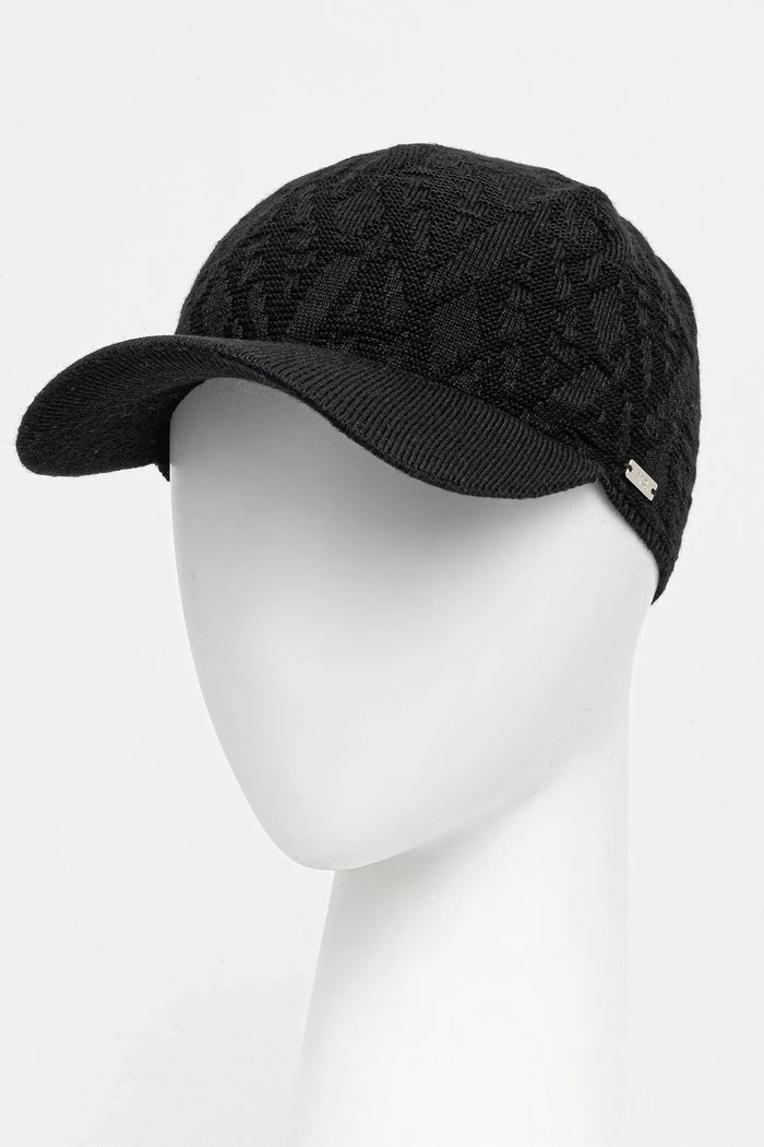 Armani Exchange șapcă de baseball din amestec de lână XW001494.AF11956 negru AW25