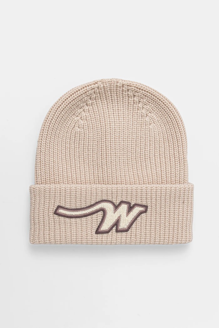 Weekend Max Mara czapka wełniana ALBEN wełna beżowy 2525576025600