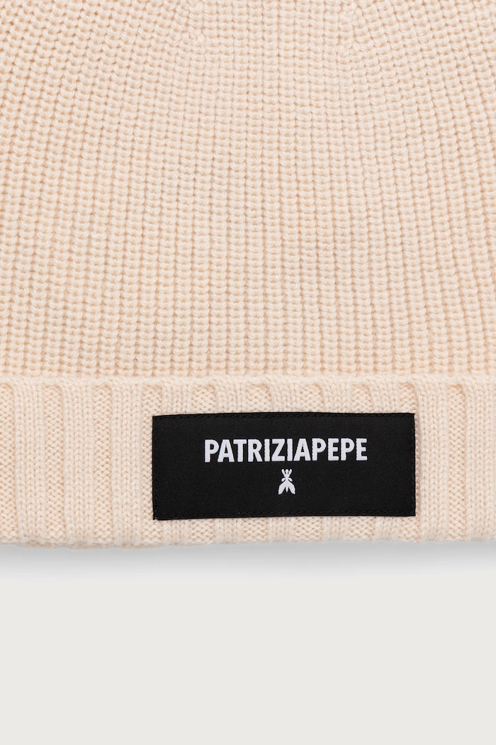 Accesorii Patrizia Pepe beanie pentru femei 2F0111.K9O3A bej