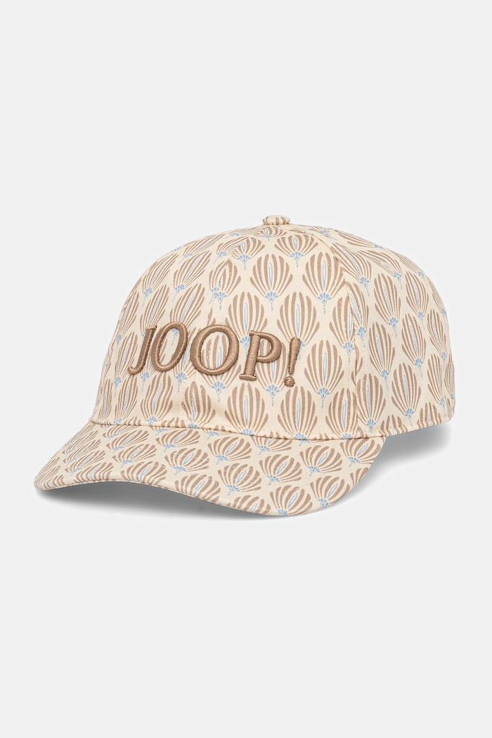 Памучна шапка с козирка Joop! памук бежов 30047868