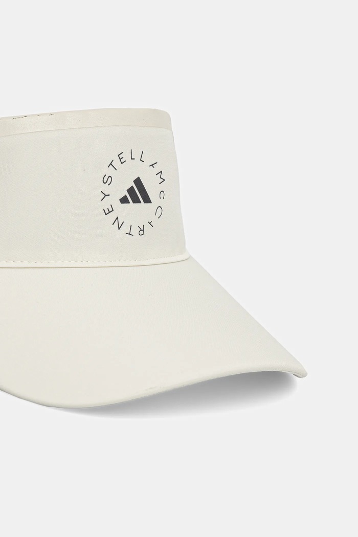 adidas by Stella McCartney șapcă cozoroc JZ5510 alb AW25