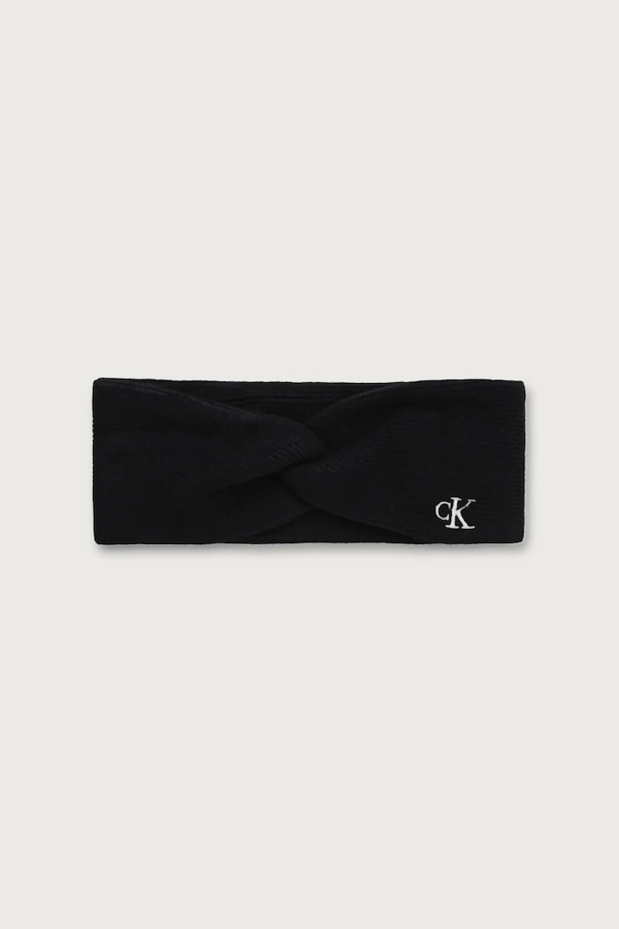 Calvin Klein Opaska na głowę damska z wiskozy czarny LV04F8019G