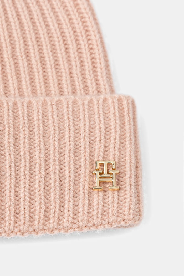 Accesorii Tommy Hilfiger căciulă de cașmir AW0AW17772 roz