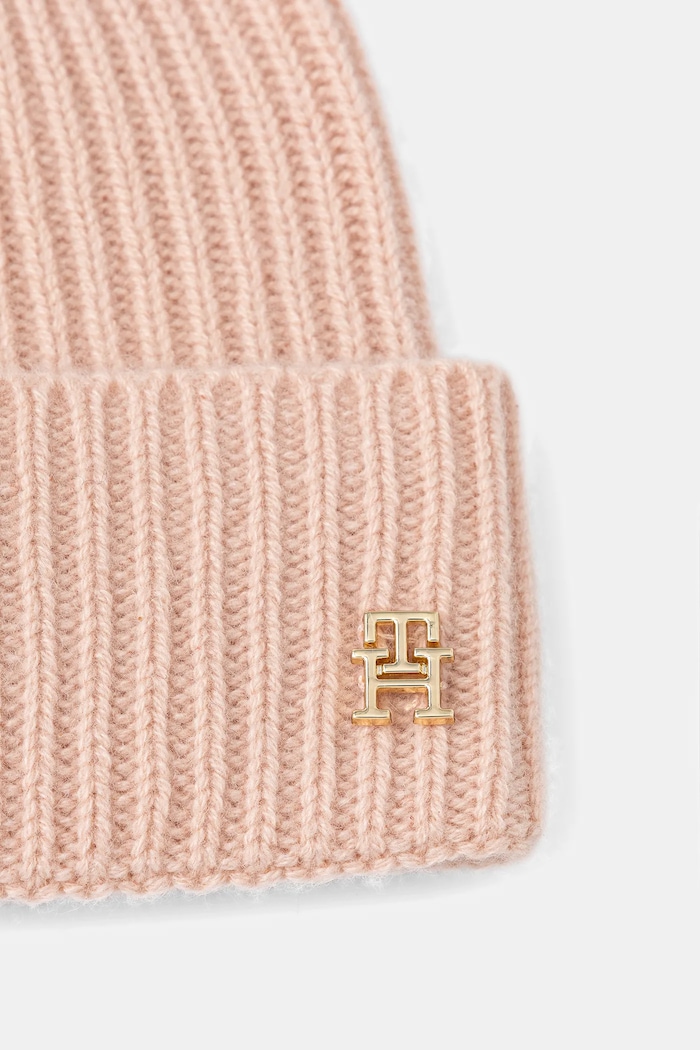 Accesorii Tommy Hilfiger căciulă de cașmir AW0AW17772 roz