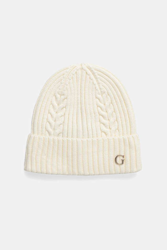 Čiapka Guess stredne hrubá béžová AW5381.POL01