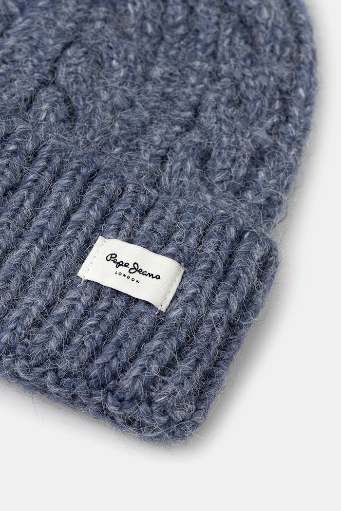 Akcesoria Pepe Jeans czapka z domieszką wełny PL0400004 niebieski