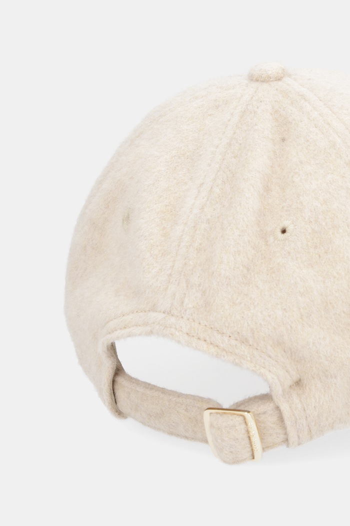 Akcesoria Tommy Hilfiger czapka z daszkiem wełniana AW0AW17773 beżowy