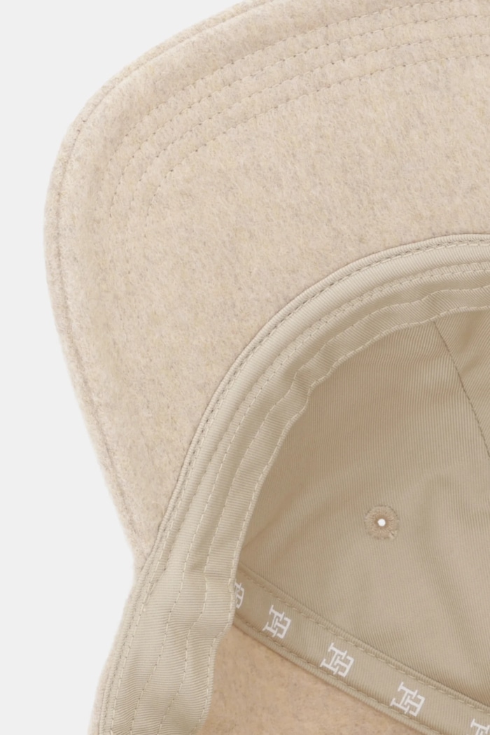 Tommy Hilfiger czapka z daszkiem wełniana beżowy AW0AW17773