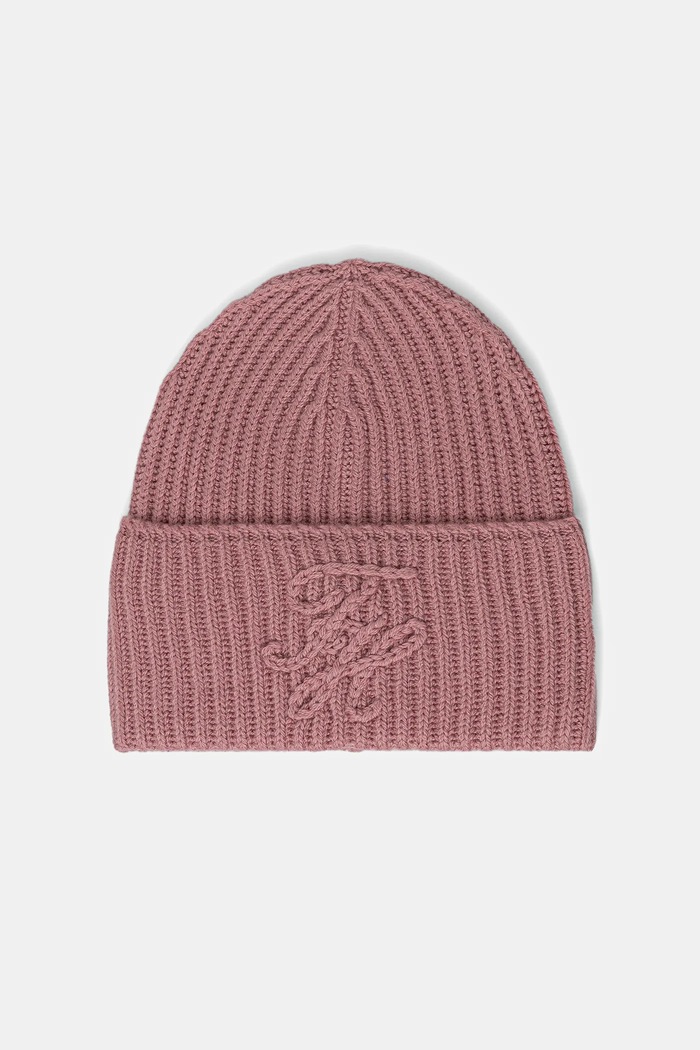 Vlněná čepice Tommy Hilfiger vlna růžová AW0AW17777