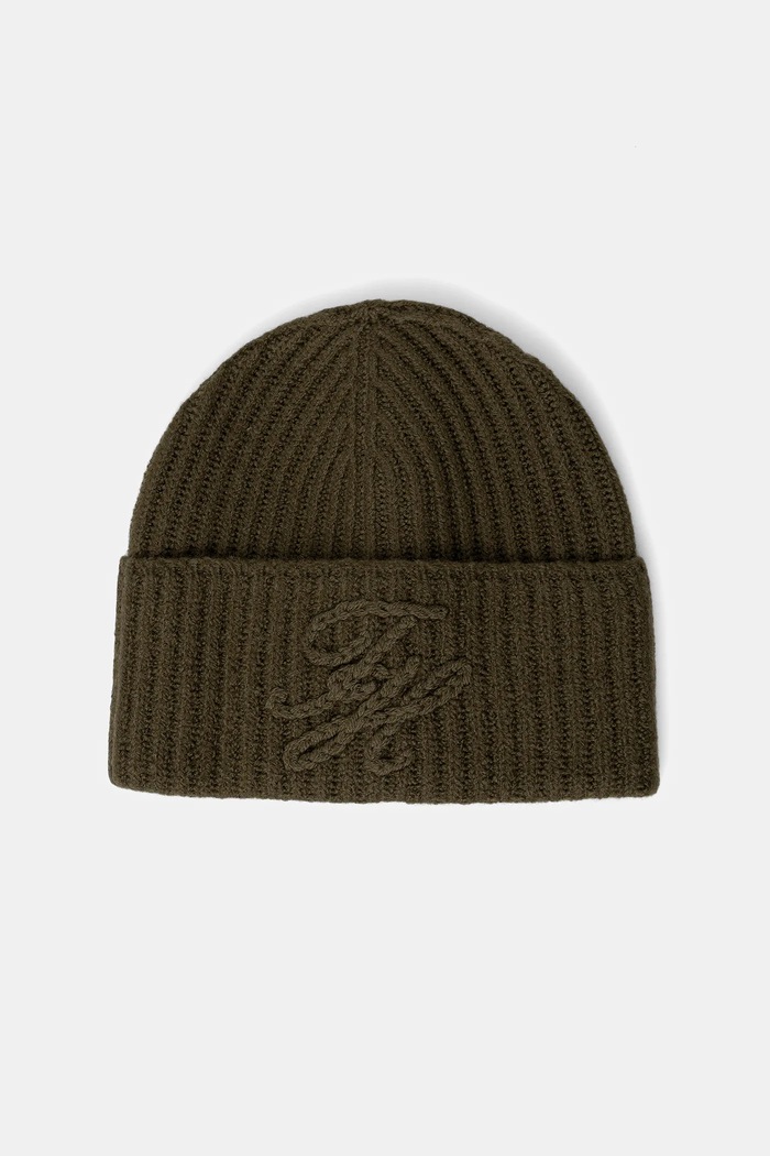 Vlněná čepice Tommy Hilfiger vlna zelená AW0AW17777