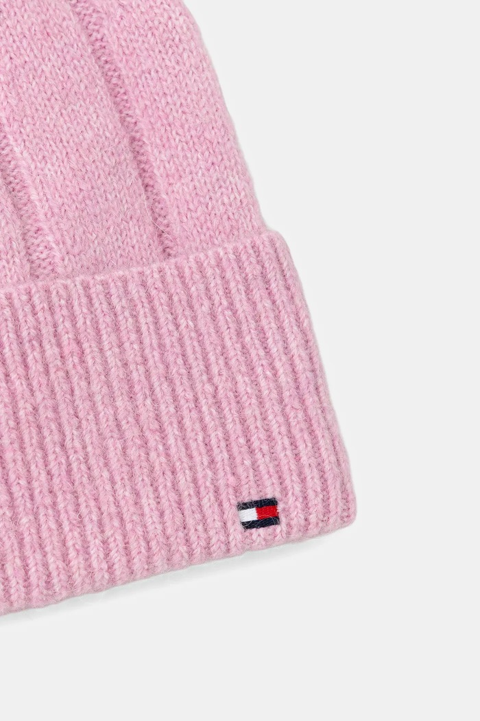 Σκουφάκι με προσθήκη μαλλιού Tommy Hilfiger AW0AW17779 ροζ AW25