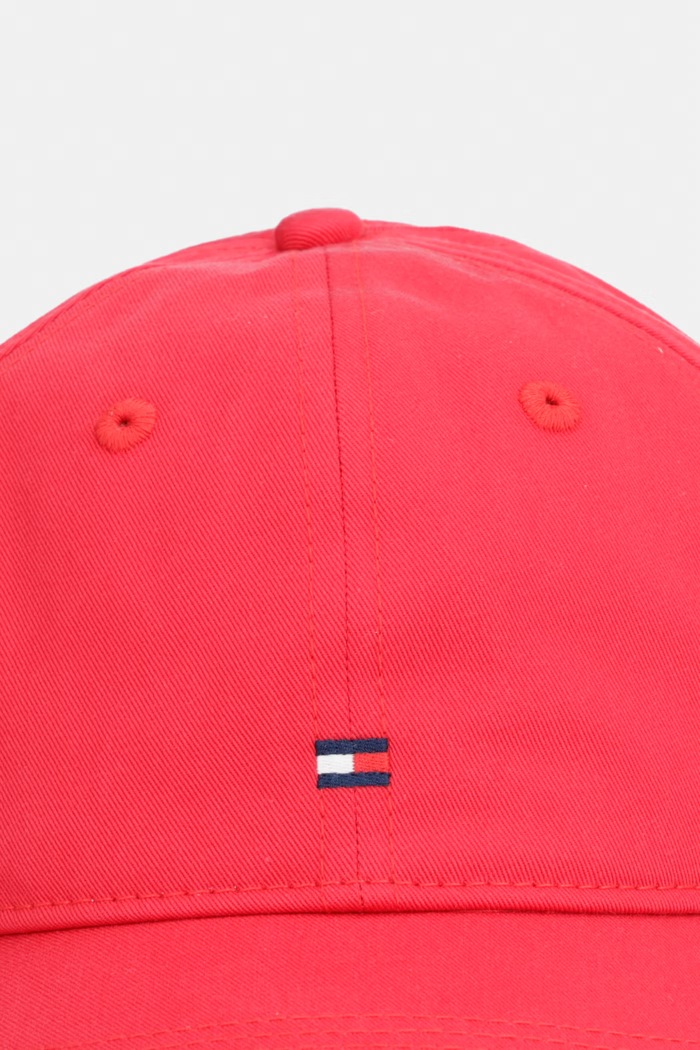 Tommy Hilfiger kapa s šiltom ženska bombažna AW0AW17781 rdeča SS26