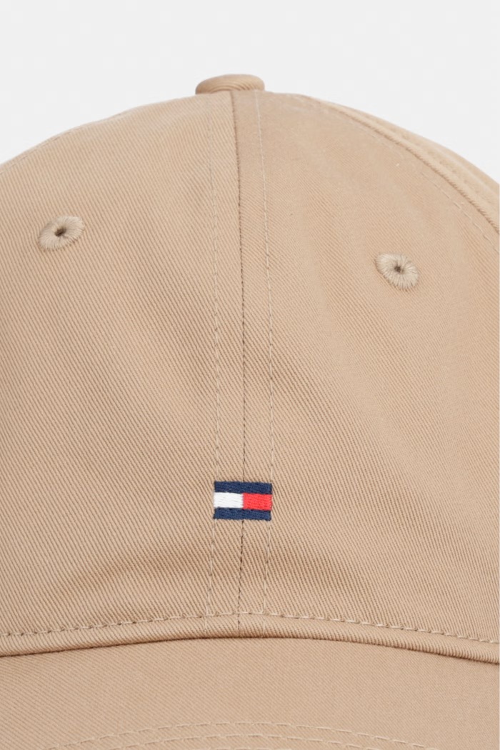 Tommy Hilfiger kapa s šiltom ženska bombažna AW0AW17781 bež SS26
