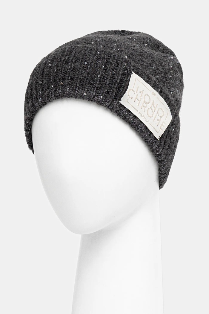 Čepice s vlnou Marella 2523576027200 šedá AW25