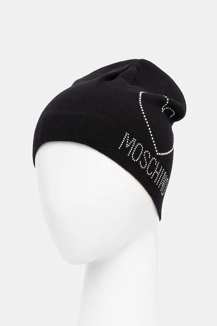 Αξεσουάρ Μάλλινο σκουφί Moschino M3332.65451 μαύρο