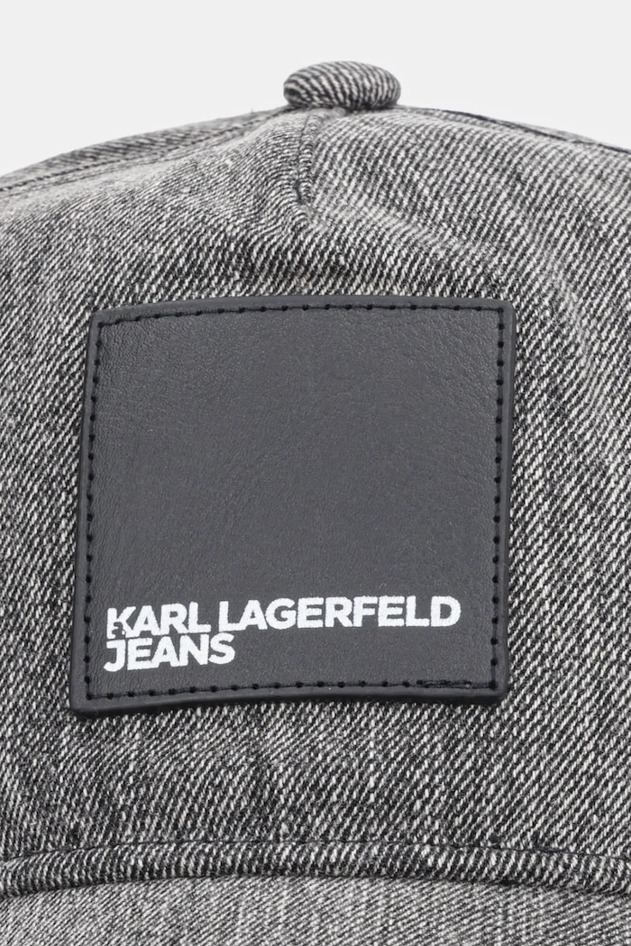 Bavlnená šiltovka Karl Lagerfeld Jeans A4W33076 sivá AW25