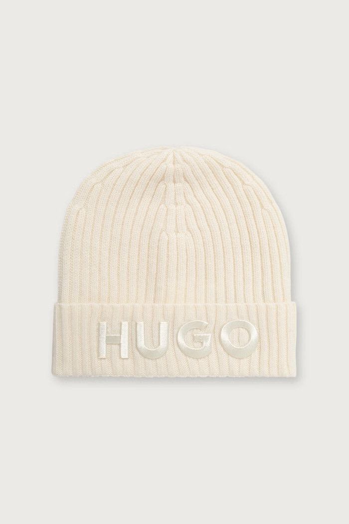 HUGO Czapka damska wełniana Unisex X 565-3 beżowy 50524129