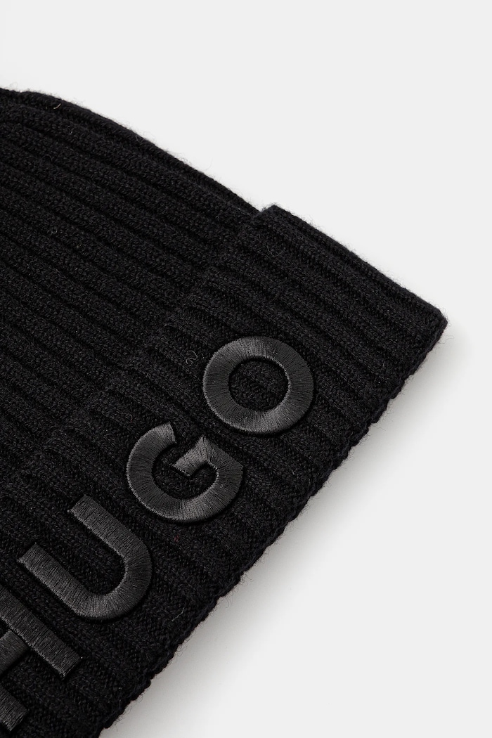 HUGO Vlnená čiapka HUGO Unisex X 565-3 50524129 čierna AW25