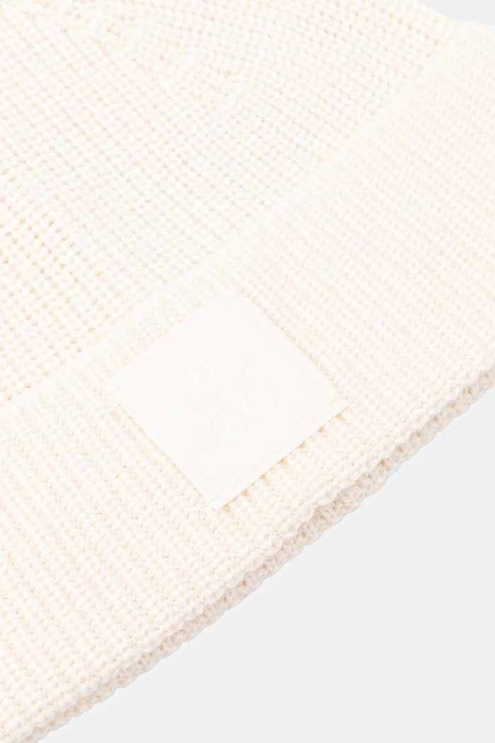 Vlnená čiapka HUGO Sential 50548413 biela AW25