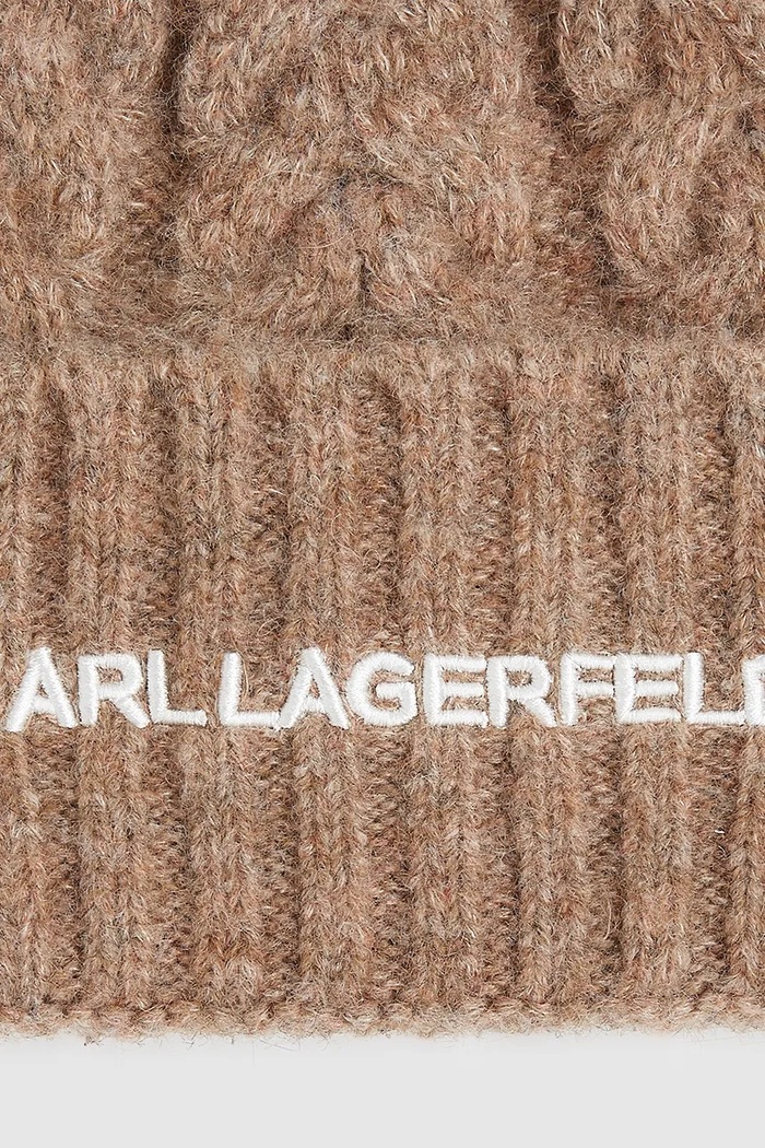 Doplnky Čiapka Karl Lagerfeld K/ESSENTIAL A4W33012 béžová